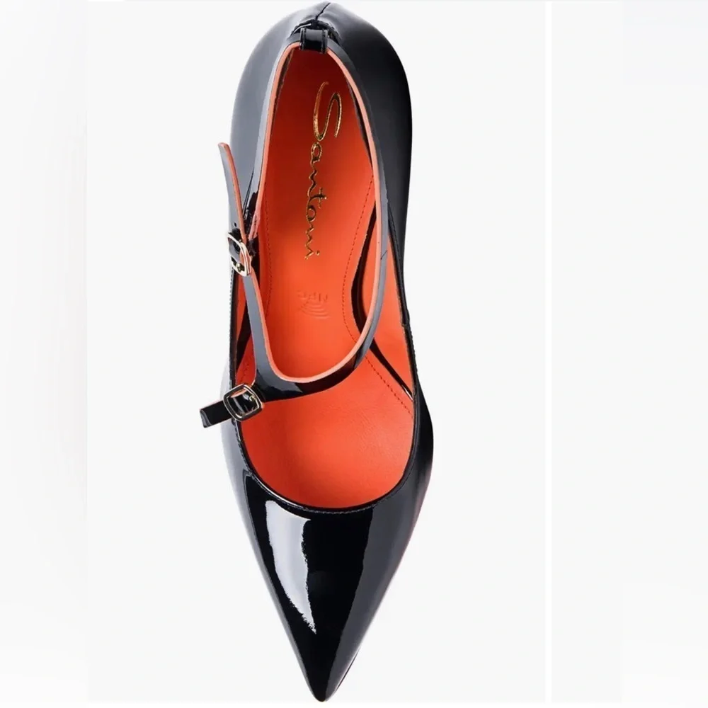 Santoni Patent Leather Heels Court